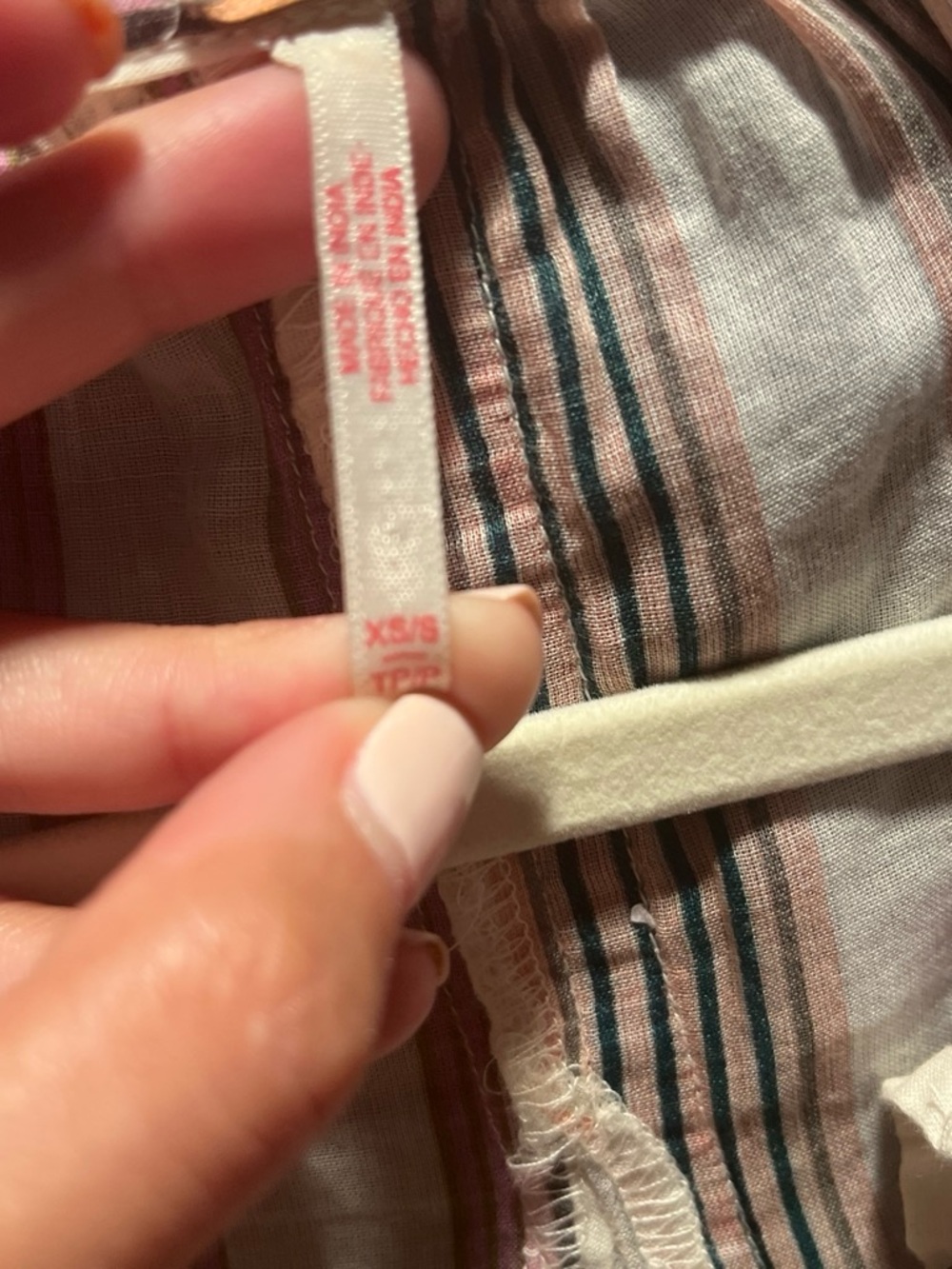 EUC Free People Sweet Dreams Cream & Purple Striped Maxi Dress. Size XS/S combo - Picture 8 of 8